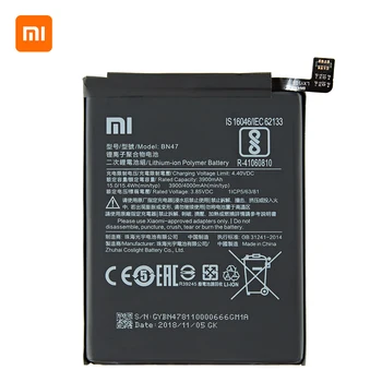 Xiao mi Originalni BN47 4000 mah Baterija Za Xiaomi Mi A2 Lite/Xiaomi Redmi 6 Pro BN47 Zamenjava Baterije +Orodja