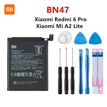 Xiao mi Originalni BN47 4000 mah Baterija Za Xiaomi Mi A2 Lite/Xiaomi Redmi 6 Pro BN47 Zamenjava Baterije +Orodja