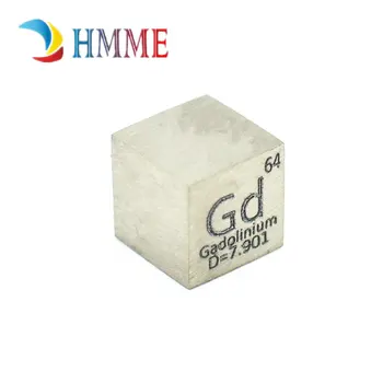 Gadolinium Redkih Zemeljskih Kovin Cikel Fenotip Kocka 99.99% Visoke Čistosti Ml 10 mm Kocka Destilacijo Gadolinium Crystal