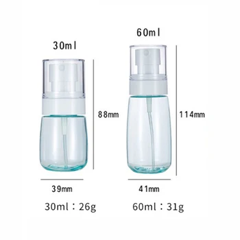 30 ml/60ml Plastičnih Fine Megle Spray Steklenico Plastično Steklenico, se lahko ponovno polnijo Potovanja Plastično steklenico,