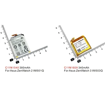 C11N1540 C11N1609 Baterija Za Asus ZenWatch 2 ZenWatch 3 WI503Q WI501Q Smartwatch Baterije Zamenjava Baterije