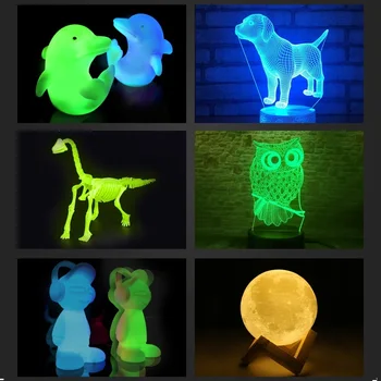 Žareti V Temno PLA Žarilno 3D Tiskalnik Sublimacija Noctilucent Plastičnega Materiala Za 3D Tiskanje Noctilucous Rainbow Green Blue