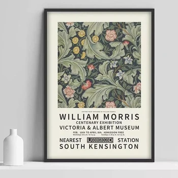William Morris V Victoria in Albert Muzeju Razstava Plakatov in Fotografij Platno Stensko Slikarstvo Umetnost Slike za Dom Dekor