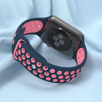Gume Trak Za Apple Watch Band 44 42mm Za correa smart apple watch 40 mm Silikonsko Zapestnico montre homme iWatch 5 JV 6 38 mm