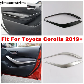 Vhodna Vrata Armrest Ročaj Proge Kritje Trim Fit Za Toyota Corolla 2019 2020 2021 ABS Mat / Ogljikovih Vlaken notranje zadeve Kit