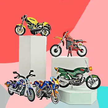 2021 Novo 3D Papir Inteligence Puzzle DIY Ročno Simulacijski Model Motocikla Jigsaw Otroci Igrače Igrača za Otroke, Darila za Rojstni dan