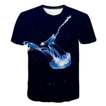 Novo 2021 Mens 3D t srajce Moda O Vratu Meduze Natisnjeni T-Shirt Kratek Rokav Moških Novost Poletje Design Vrhovi Kul Tee
