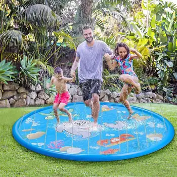 170 cm Baby Otroci Vode Mat Igranje Iger Vodni Stolpec PVC Vodnjak Float Bazen Spray Prostem Kadi, Bazen, Igrače Summer Party