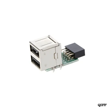 Spusti Ladje&Debelo Notranji Motherboard 9Pin 2 Vrata USB 2.0 Ženski Adapter Pretvornik PCB Board APR28