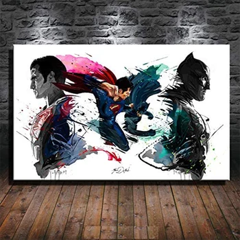 Avengers Superman, Batman VS Platno Slikarstvo Marvel Superheroj Plakat in Grafične Wall Art natisne Platno Doma Dekor Fant Darilo