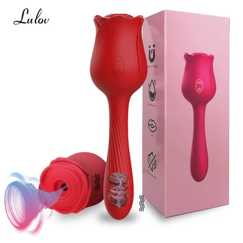 Sesanju Rose Vibrator Sex Igrače za Odrasle Ženske 18 Ženski Klitoris Bedak Klitoris Stimulator Vakuum z vibriranjem Dildo Spolno Blaga