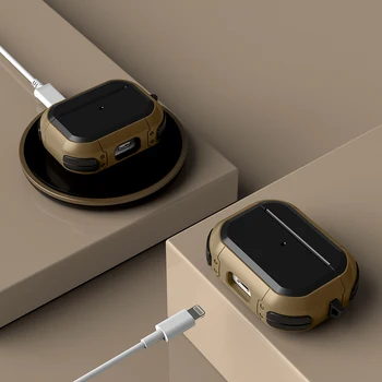 Kritje Za Airpods pro Primeru TPU PC Anti-padec Cover Za Apple AirPods 3 2 Primera Pribor Brezžične Slušalke Z Keychain