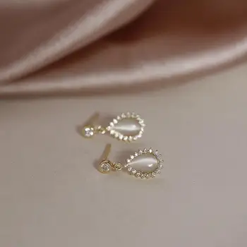 Izvirno novo diamond-zaviti drop-oblikovani uhani Kitajski retro palace slog čar nišo obrti ženski nakit blagovne znamke