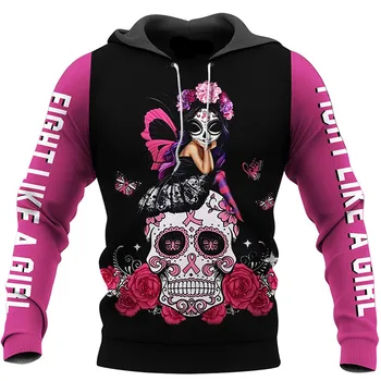 Nove Priložnostne Hoodie Lobanje Trik Gothic Rose Natisne Majica 3D na Splošno Natisne Majica/Zadrgo Dolg Rokav Harajuku Ulične