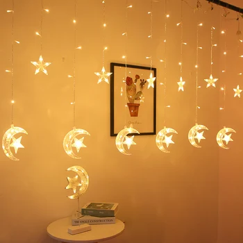 3M LED Pravljice Luči Garland Zavese Lučka Niz Luči Novega Leta, Božični Okraski za Dom Spalnica Okno