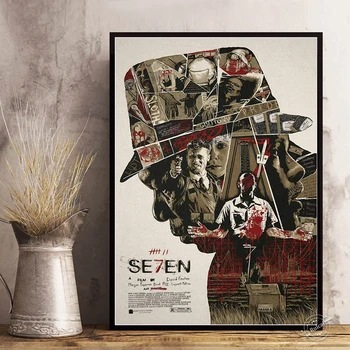 Se7en Plakat David Fincher Klasični Film Wall Art Natisne Za Dnevno Sobo, Spalnica Dekoracijo Bar