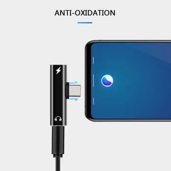 2 V 1, USB Tip C Pretvornik Za 3.5 mm Aux Vtičnica za Adapter USB C Polnjenje Podaljšek Slušalke Razdelilniki Adapter Za Xiaomi Mi Huawei 9