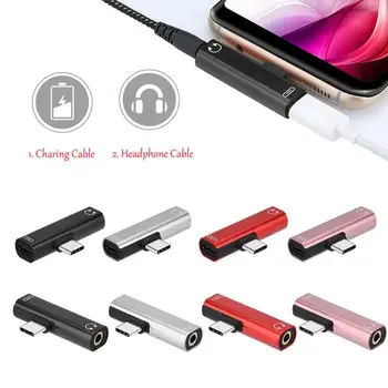 2 V 1, USB Tip C Pretvornik Za 3.5 mm Aux Vtičnica za Adapter USB C Polnjenje Podaljšek Slušalke Razdelilniki Adapter Za Xiaomi Mi Huawei 9