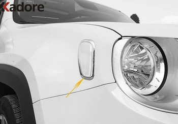 Strani Vključite Opozorilne Luči Kritje Trim Nalepke Za Jeep Renegade 2016 2017 2018 2019 ABS Chrome Avto Styling Dodatki