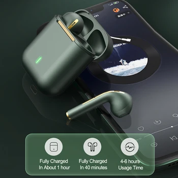 GiNiffe J18 TWS Res Brezžične Bluetooth Slušalke Gaming Slušalke Šport Čepkov Za Android iOS Pametne telefone PK i90000 Max TWS