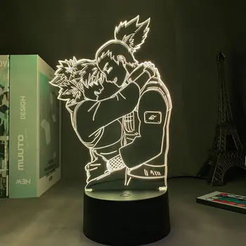 3D Lučka Anime Svetlobe Narutoed Shikamaru in Temari Lučka Touch Senzor LED Nočna Lučka za Spalnica Dekor Lučka Dropshipping