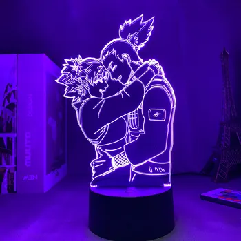 3D Lučka Anime Svetlobe Narutoed Shikamaru in Temari Lučka Touch Senzor LED Nočna Lučka za Spalnica Dekor Lučka Dropshipping