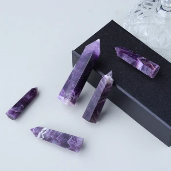 5-8 cm Naravnih Violet Quartz Stolpec Vijolično Gemstone Palico Sanje Ametist Točka Energije Pretvornik Doma Dekoracijo