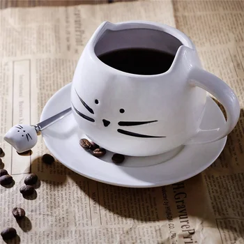 Keramični Luštna Mačka Skodelice Ljubitelje Kave Vrč Čaja, Mleka Skodelice Lepo Darila