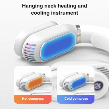 Mini Vratu Fan Prenosna klimatska naprava Bladeless ventilador USB Polnilne Leafless Nosljivi Neckband Ventilator S Toplo Grelec