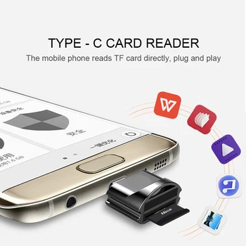 Memory Card Reader USB C 2.0 Tip C do USB2.0 OTG USB / TF / MicroSD za Polnilnik USB Miško flash Disk Keychain OTG Plug