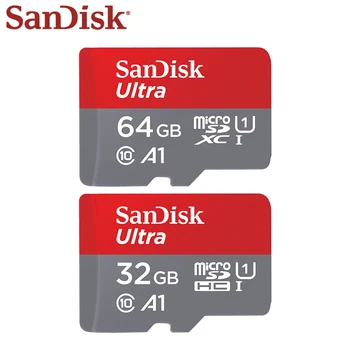 Original SanDisk Ultra Micro SD Kartico A1 C10 32GB 64GB Trans Flash Pomnilniško Kartico Visoke Hitrosti Max 120MB/s SDXC SDHC TF Kartice Za Telefon