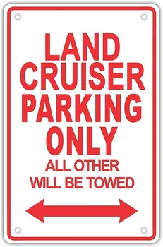 PixDecor Land Cruiser Parkiranje Le Vse Druge, Bo Treba Vleči Smešno Kovinski Tin Prijavite Plakate Stenski Dekor 8x1