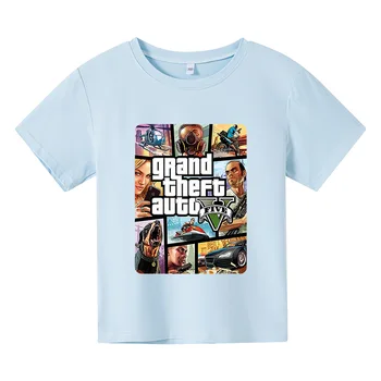 Otrok GTA Ulici Boj Dolgo Z GTA 5 T majica Baby Fantje/Dekleta Modni Poletje Vrhovi Otroci Priložnostne T-shirt,