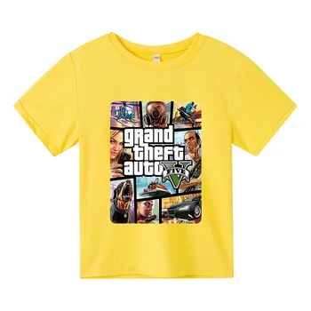Otrok GTA Ulici Boj Dolgo Z GTA 5 T majica Baby Fantje/Dekleta Modni Poletje Vrhovi Otroci Priložnostne T-shirt,