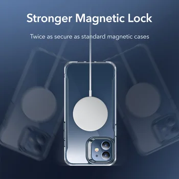 ESR Magnetno Ohišje za iPhone 12/12 Pro Max HaloLock Magnetni Brezžično Polnjenje Primeru za iPhone 12 Pro Pomočnik Hibridni Primeru Funda