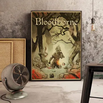Priljubljena Igra Bloodborne Prilagojene Retro Sliko Bar Cafe Dnevna Soba Art Doma Stenski Dekor Kakovosti Platno Slikarstvo Plakat A1361