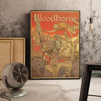 Priljubljena Igra Bloodborne Prilagojene Retro Sliko Bar Cafe Dnevna Soba Art Doma Stenski Dekor Kakovosti Platno Slikarstvo Plakat A1361