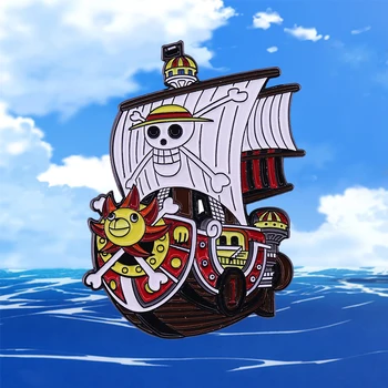 Japonski Anime Broška TISOČ SONČNO Ladjo Luffy Ace Sabo nadmorske višine Bratje Emajl Pin