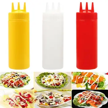 3 luknjo stisnite stekleničko navoj stisnite stekleničko hrana razred plastičnih solata steklenico ketchup, gorčica omako iz majoneze sojino omako iz oljčnega