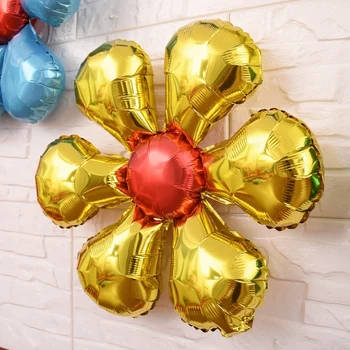 Več Barve Pet cvetnih listov Cvet RoundAluminum Filml Balone, ki bo Ustrezala Scene Poskrbi Rojstni Helij Baloons Stranka Dekoracijo