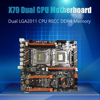 X79 Dual CPU LGA 2011 16 USB DDR3 SATA, PCIE X16, PUBG Gaming Motherboard