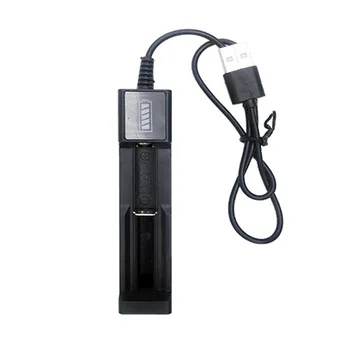 Univerzalno 1 režo za Baterijo, Polnilnik USB adapter za LED Smart Chargering za Baterije za ponovno Polnjenje Li-ionska 18650 26650 14500