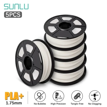 SUNLU PLA Žarilno PLAplus 1.75 MM 1 KG, Z Spool PLA + 3D Žarilno 3D Tiskanje Materiala 5 Zvitkih/Set