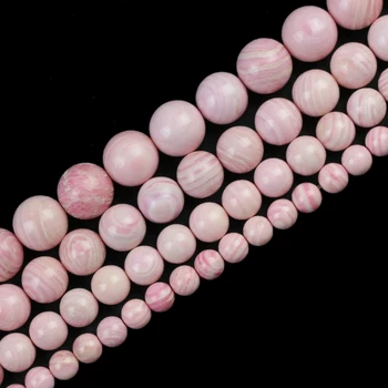 Naravni Biser, Pink Shell Kroglice Krog Svoboden Distančnik Kroglice Za Nakit, Izdelava DIY Uho Zapestnice Pribor 15