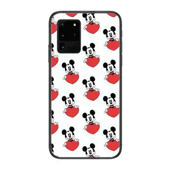 Disney Mickey risanka Telefon pokrov trupa Za SamSung Galaxy S 6 7 8 9 10 20 Plus Rob E 5G Lite Ultra black soft odbijača