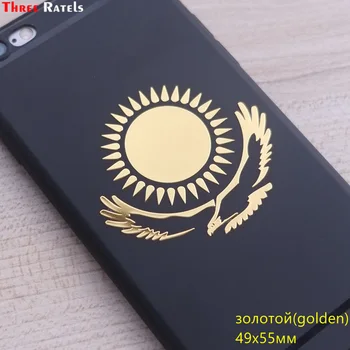 Tri Ratels MT-030# 49*55mm 1-2 kosov zastavo Kazahstan kovinski nikelj zlato avto nalepke auto avto nalepke