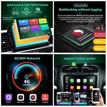 Android 10.0 avtoradia Za Honda Insight 2 2009-4G WiFi, Predvajalnik Multimedijski Predvajalnik Z Carplay Kamera Zadaj Podporo Avto DVR