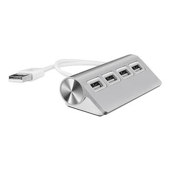 USB HUB, Premium 4 Vrata Aluminija USB Hub z 11 inch Oklopljen Kabel za iMac, s, osebni Računalniki in Prenosniki