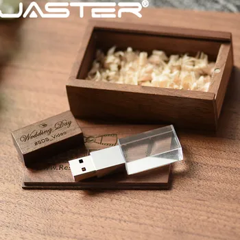 JASTER Kristalno plus push-pull polje Javor USB flash disk 4GB 8GB 16GB 32GB 64GB 128GB USB 2.0, usb flash drive srčkan memoria usb