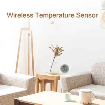 ZigBee Tuya Smart Življenje Pametni Dom Temperature In Vlažnosti Tipalo Z LED Zaslon Potrebujejo Tuya Zigbee Hub Dela Za Asistenta Google
